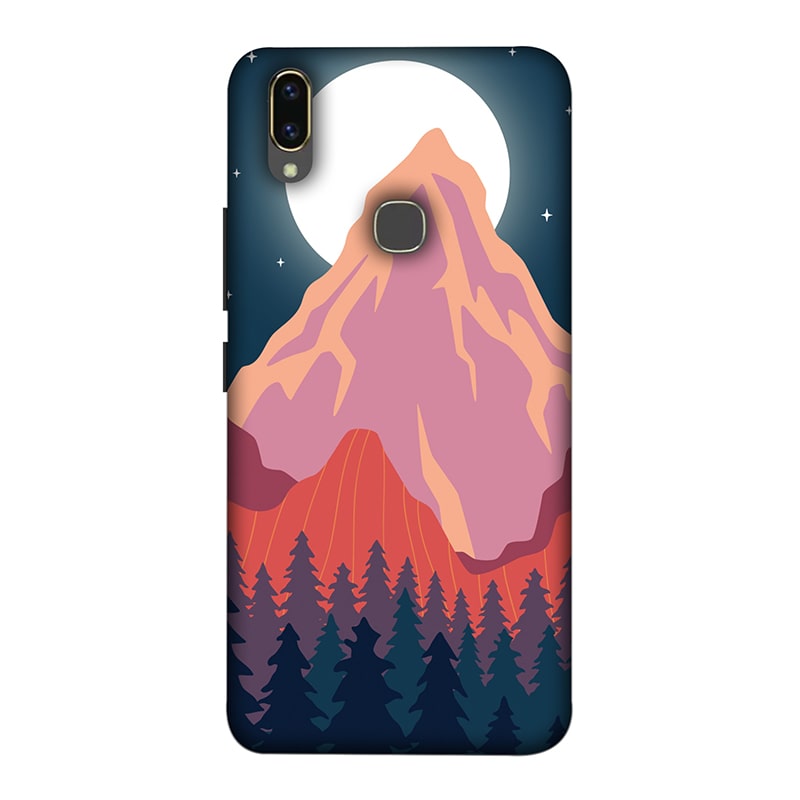 Big Moon and Mountain Vivo V9 Mobile Cover