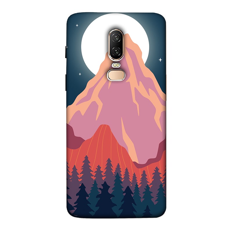 Big Moon and the Mountain OnePlus 6 Mobile Cover