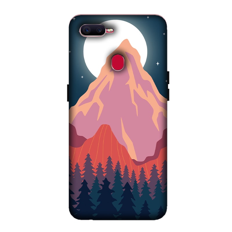 Big Moon and the Mountain Oppo F9 Mobile Cover