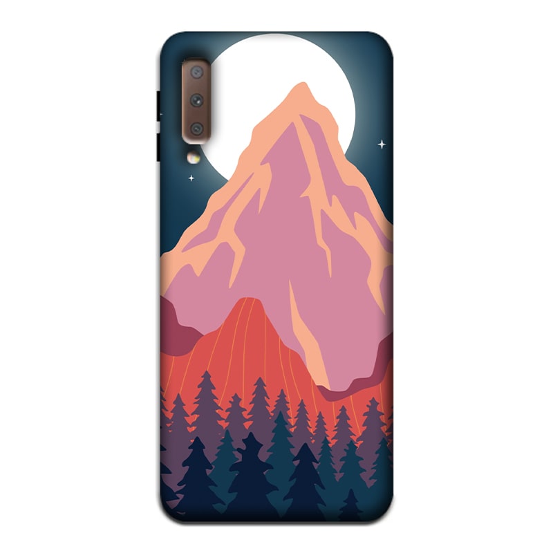 Big Moon and the Mountain Samsung A7 2018 Mobile Cover