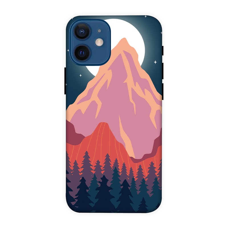 Big Moon and the Mountain iPhone 12 Mini Mobile Cover
