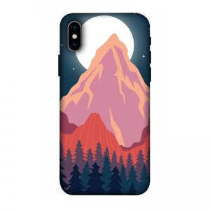 Big Moon and the Mountain iPhone X Mobile Cover