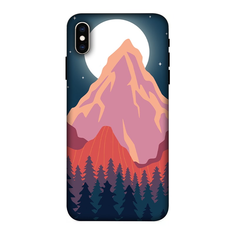 Big Moon and the Mountain iPhone XS Max Mobile Cover