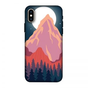 Big Moon and the Mountain iPhone XS Mobile Cover