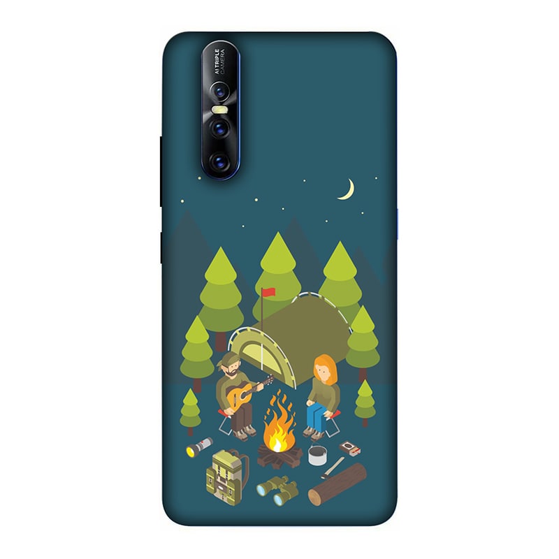 Camping Couple Vivo V15 Pro Mobile Cover