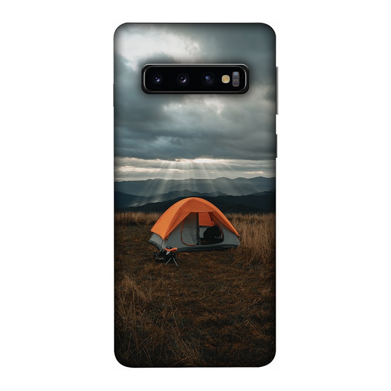 Camp and Tent Samsung Galaxy S10 Mobile Cover