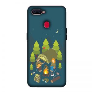 Camping Couple Oppo F9 Mobile Cover