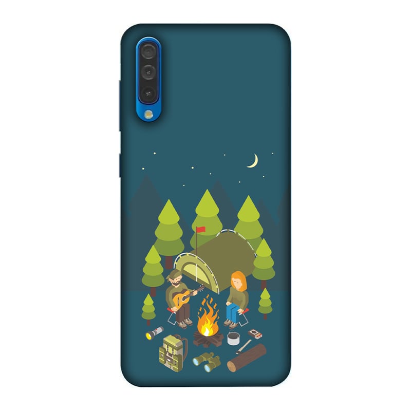 Camping Couple Samsung A50 Mobile Cover
