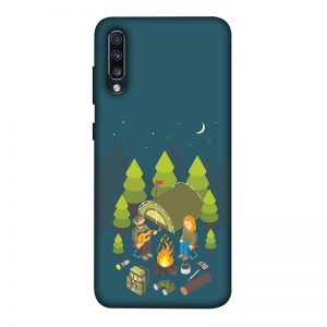 Camping Couple Samsung A70 Mobile Cover