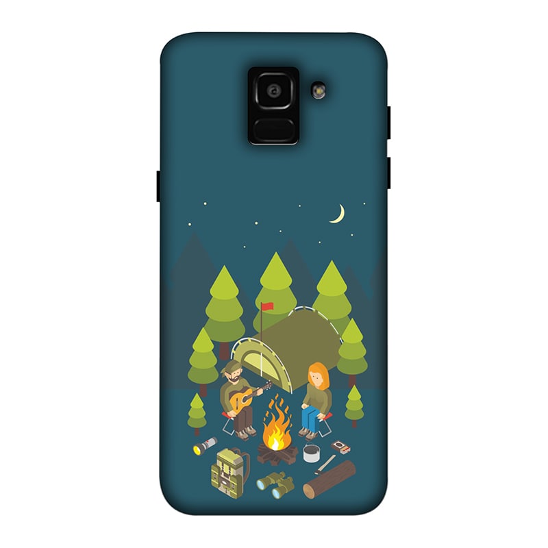 Camping Couple Samsung J6 Mobile Cover