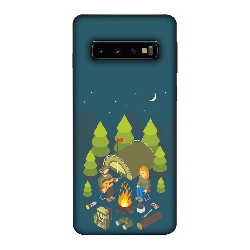 Camping Couple Samsung Galaxy S10 Mobile Cover