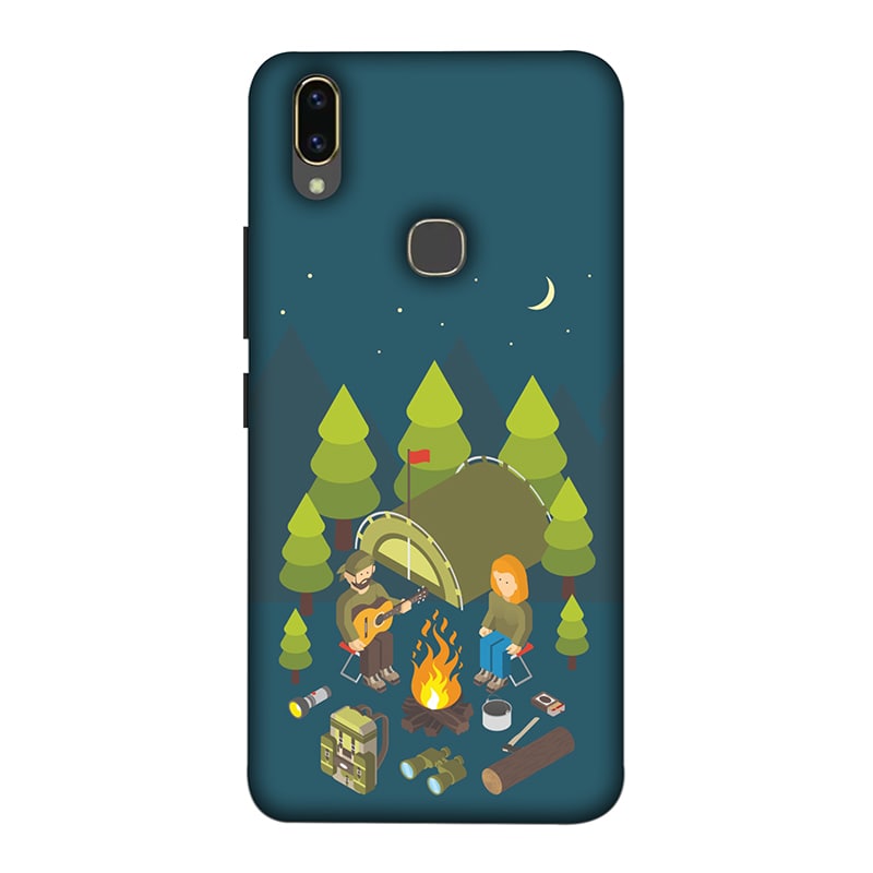 Camping Couple Vivo V9 Mobile Cover
