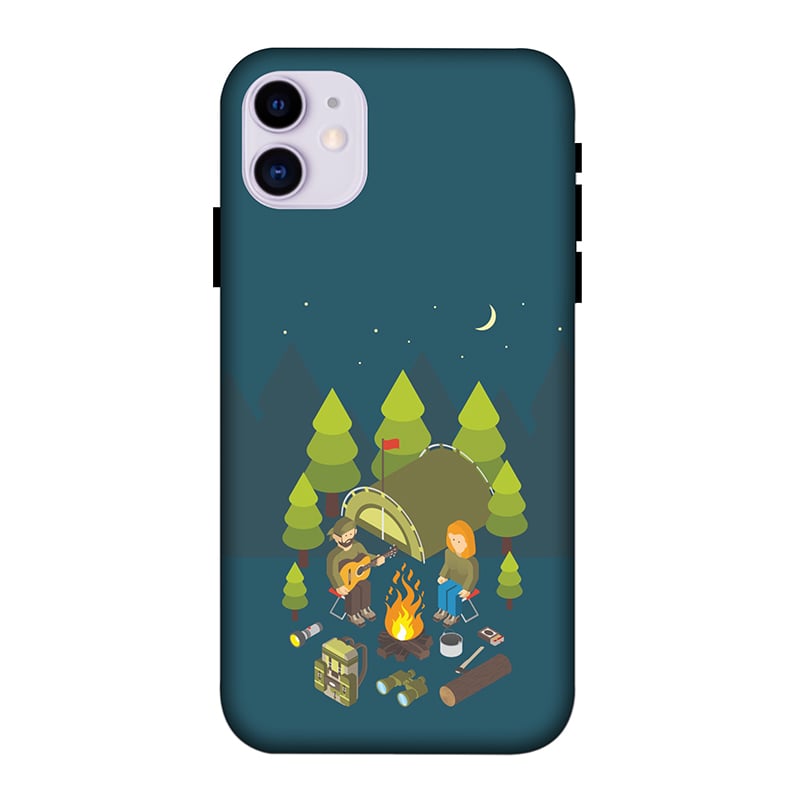 Camping Couple iPhone 11 Mobile Cover