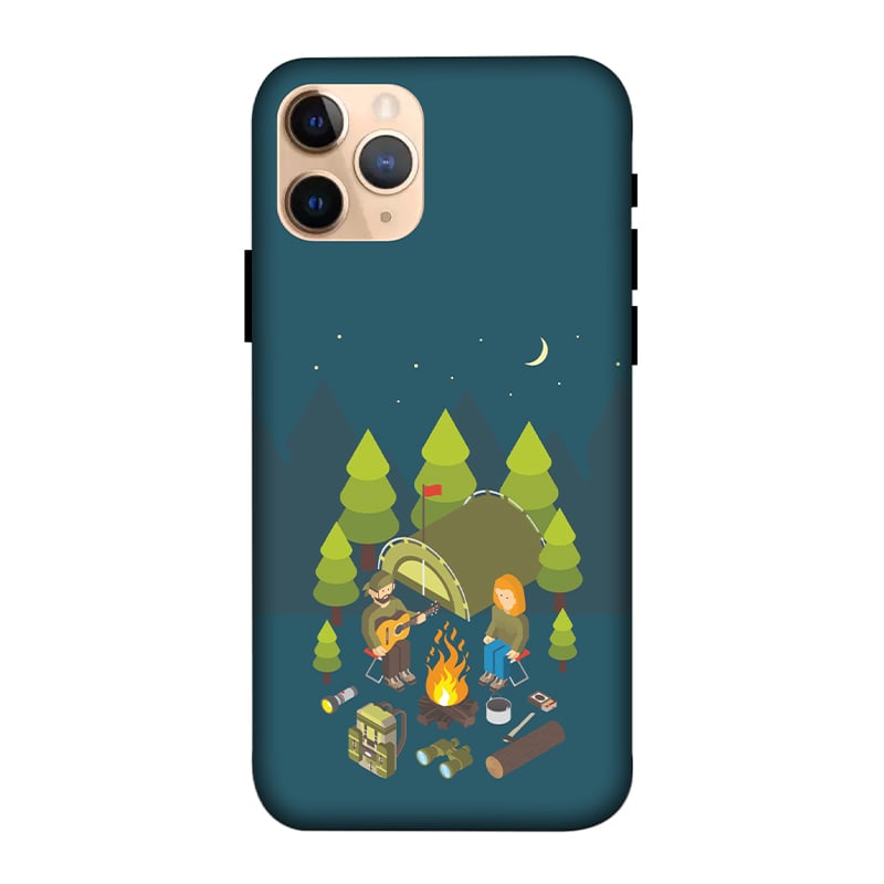 Camping Couple iPhone 11 Pro Mobile Cover