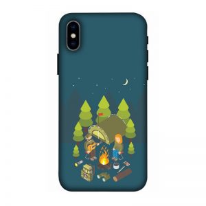 Camping Couple iPhone X Mobile Cover