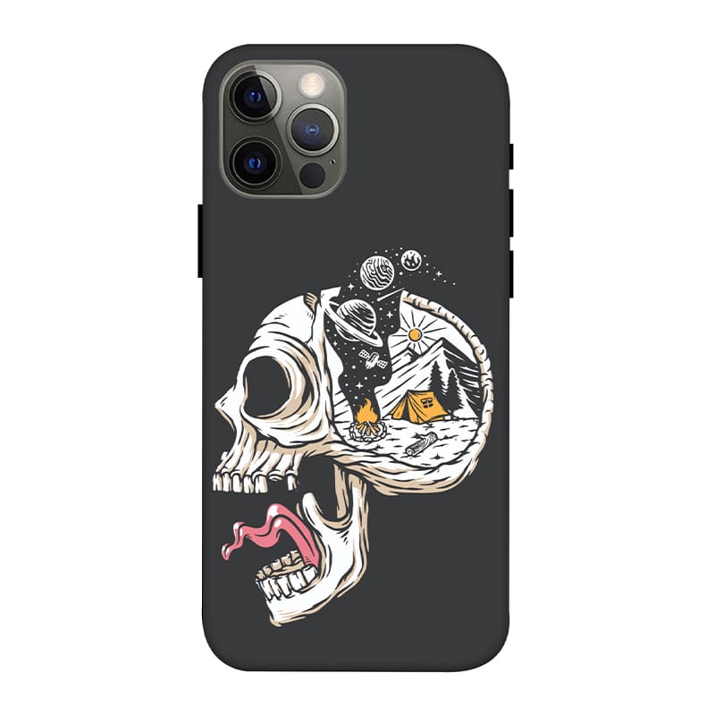 Camping in Head iPhone 12 Pro Mobile Cover