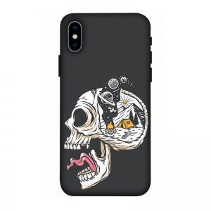 Camping in Head iPhone X Mobile Cover