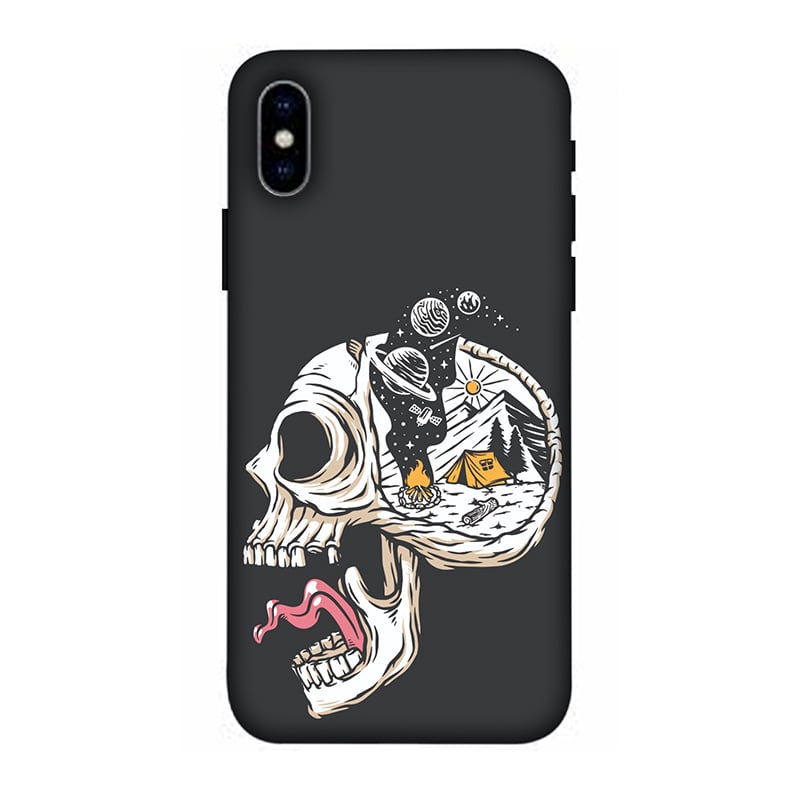 Camping in Head iPhone X Mobile Cover
