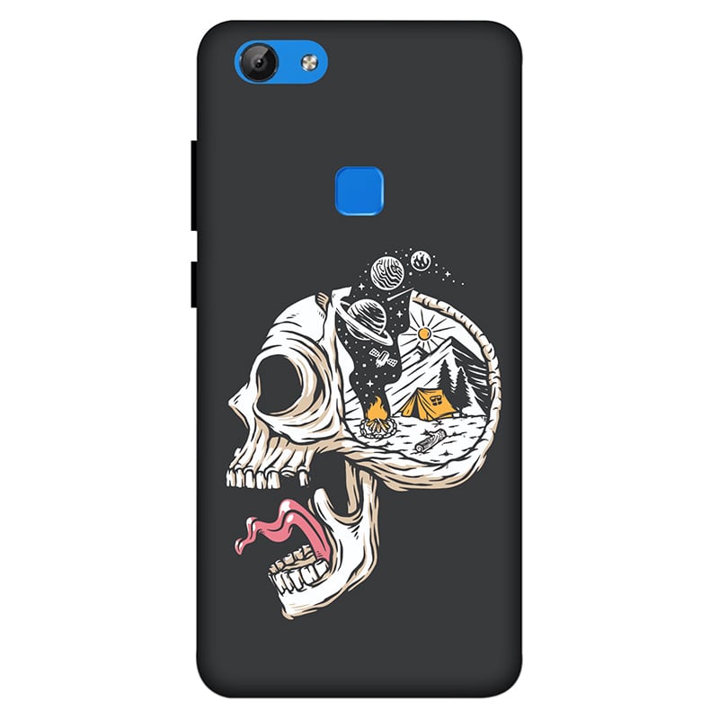 Camping in Skull Vivo V7 Mobile Cover