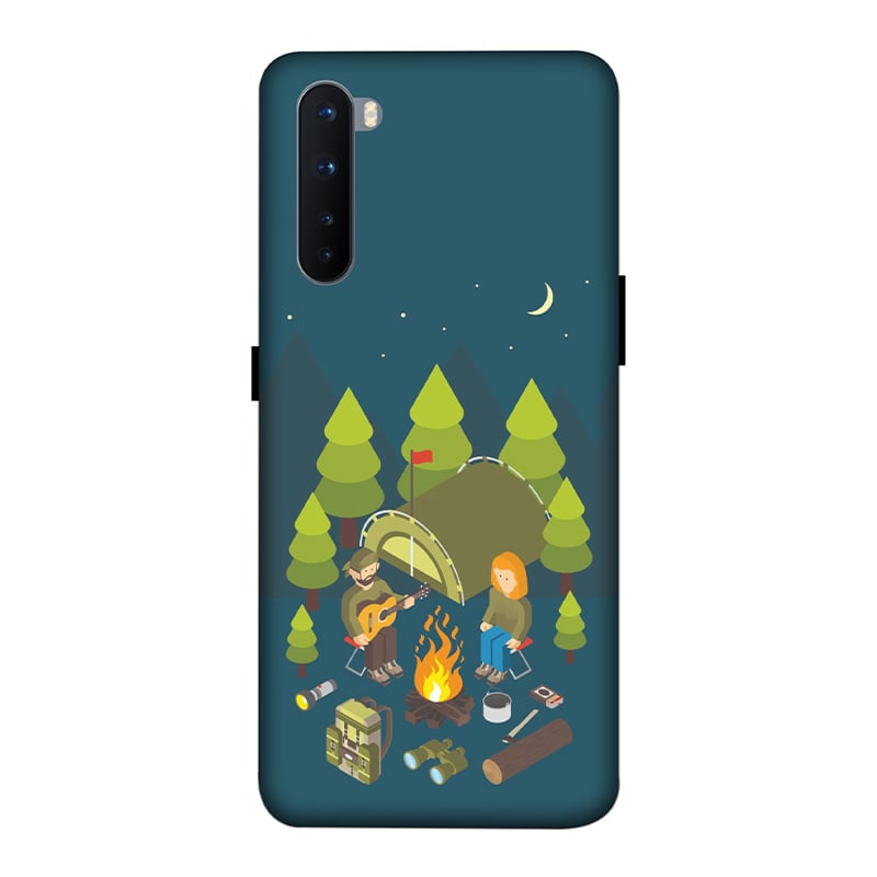 Camping Couple OnePlus Nord Mobile Cover