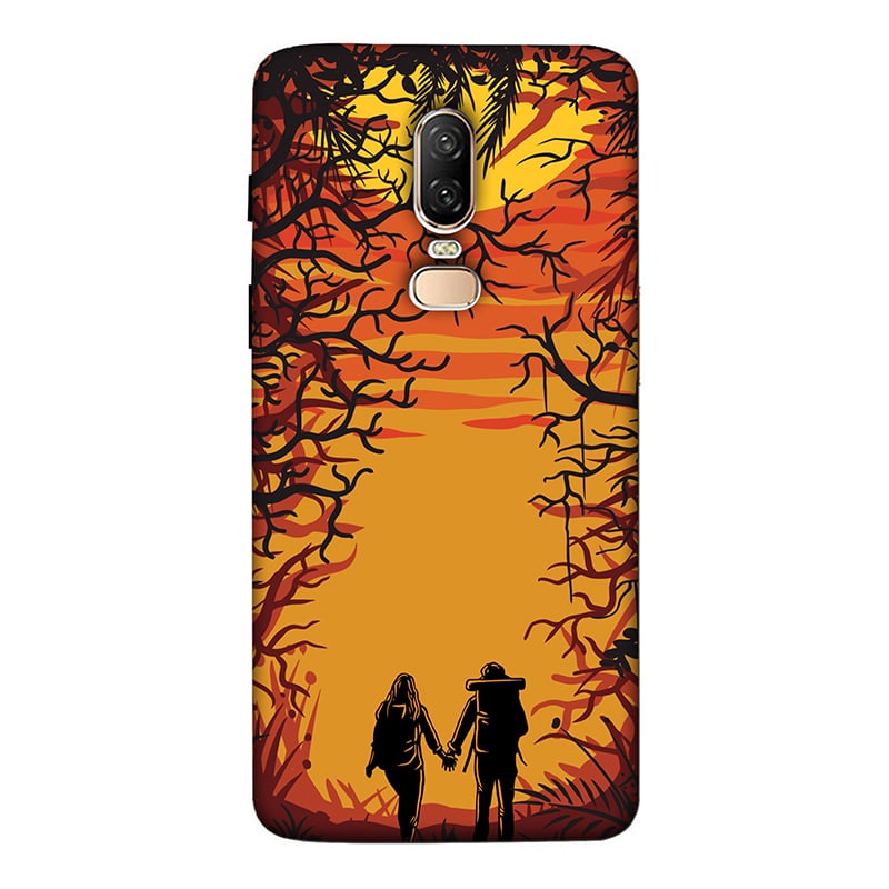 Couple in Forest OnePlus 6 Mobile Cover