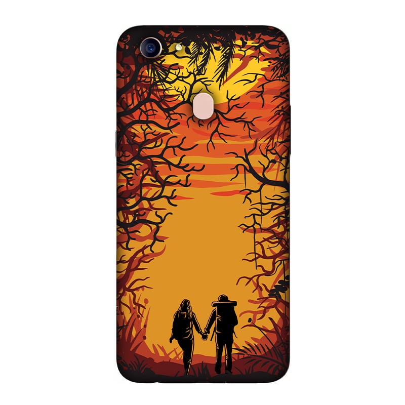 Couple in Forest Oppo F5 Mobile Cover