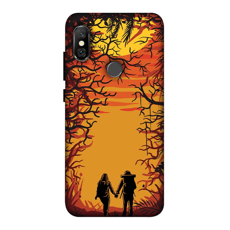 Couple in Forest Redmi Note 6 Pro mobile Cover