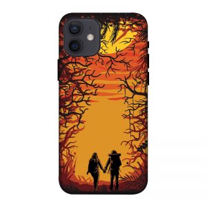 Couple in Forest iPhone 12 Mobile Cover