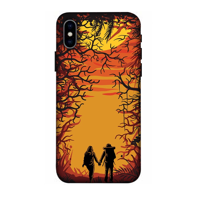 Couple in Forest iPhone X Mobile Cover