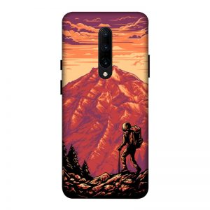 Hiker in Mountain OnePlus 7 Pro Mobile Cover