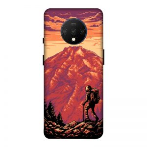 Hiker in Mountain OnePlus 7T Mobile Cover