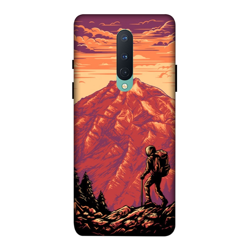 Hiker in Mountain OnePlus 8 Mobile Cover