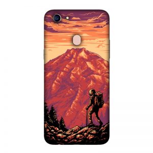 Hiker in Mountain Oppo F5 Mobile Cover