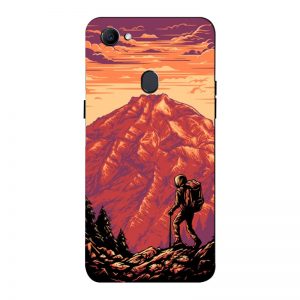 Hiker in Mountain Oppo F7 Mobile Cover