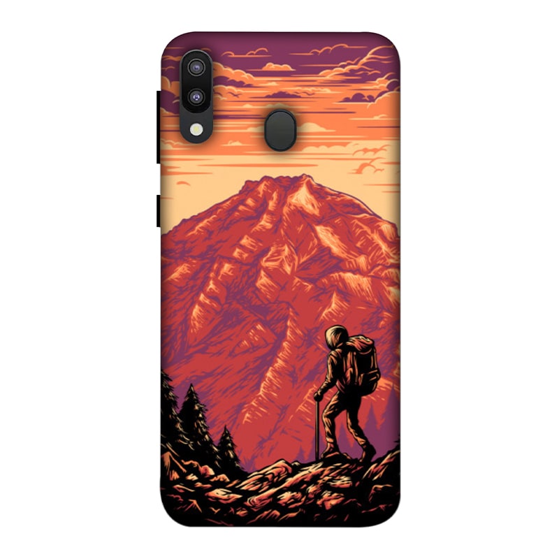 Hiker in Mountain Samsung M20 Mobile Cover