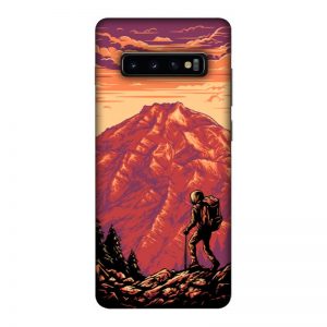 Hiker in Mountain Samsung Galaxy S10 Plus Mobile Cover