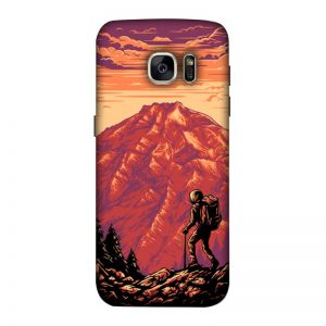 Hiker in Mountain Samsung Galaxy S7 Mobile Cover
