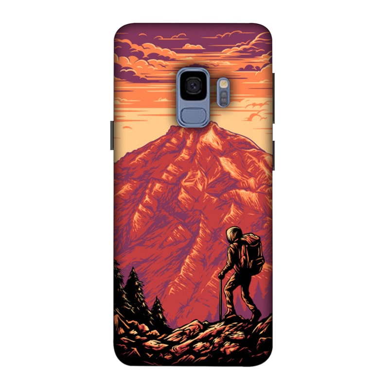 Hiker in Mountain Samsung Galaxy S9 Mobile Cover