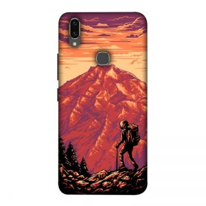 Hiker in Mountain Vivo V9 Mobile Cover