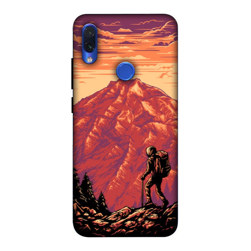 Hiker in Mountain Redmi Note 7 Mobile Cover