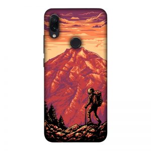 Hiker in Mountain Redmi Note 7 Pro Mobile Cover