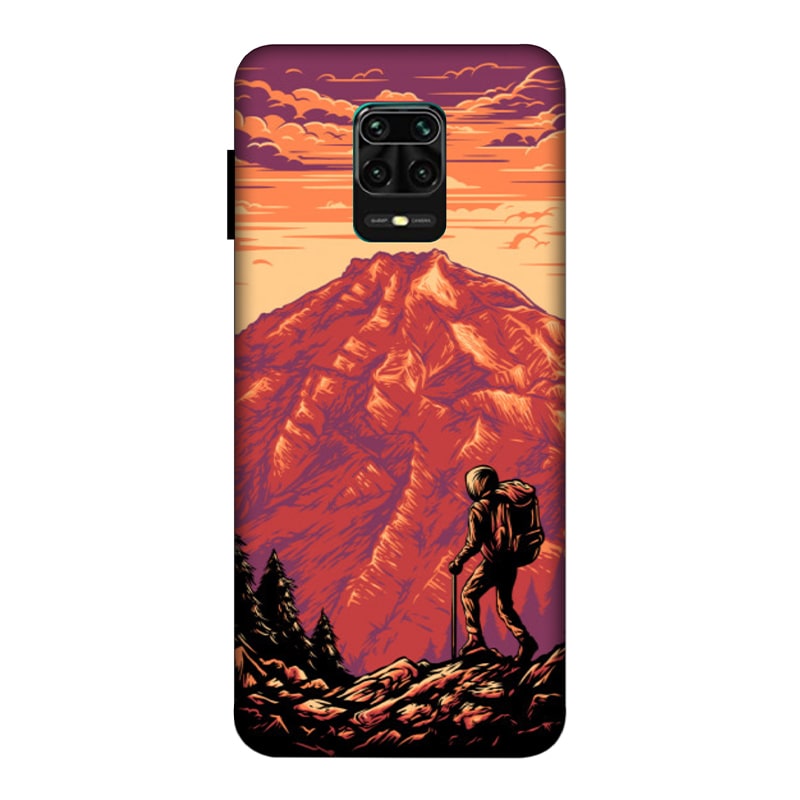 Hiker in Mountain Redmi Note 9 Pro Max Mobile Cover