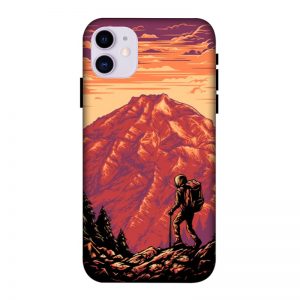 Hiker in Mountain iPhone 11 Mobile Cover