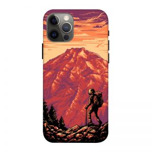 Hiker in Mountain iPhone 12 Pro Mobile Cover