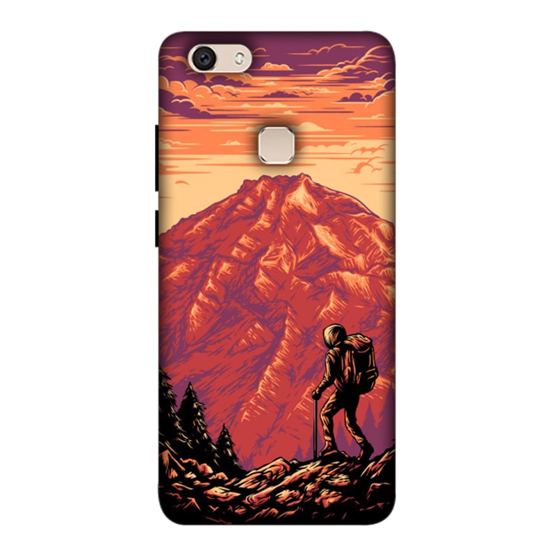 Hiking in Mountains Vivo V7 Plus Mobile Cover