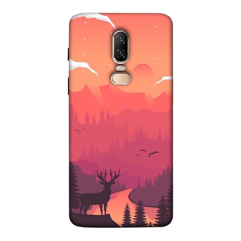 Hot Noon Landscape OnePlus 6 Mobile Cover