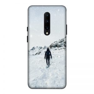 Trekker in Snow OnePlus 7 Pro Mobile Cover