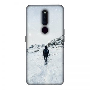 Trekker in Snow Oppo F11 Pro Mobile Cover
