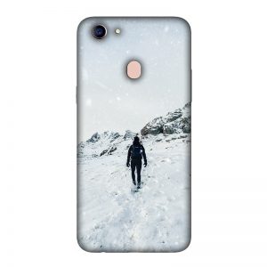 Trekker in Snow Oppo F5 Mobile Cover