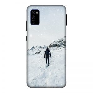 Trekker in Snow Samsung M51 Mobile Cover